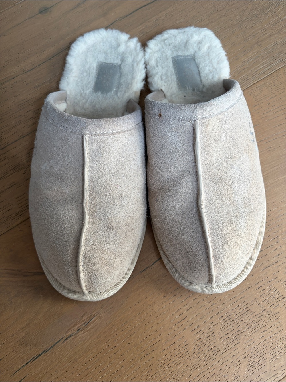 UGG Light Taupe Suede Slip-On Slippers